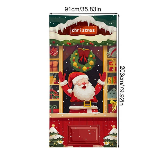 FUNDA NAVIDEÑA PARA PUERTA DE CASA | Diseño Santa Claus Reutilizable – Tiendas Victoria Brickmann